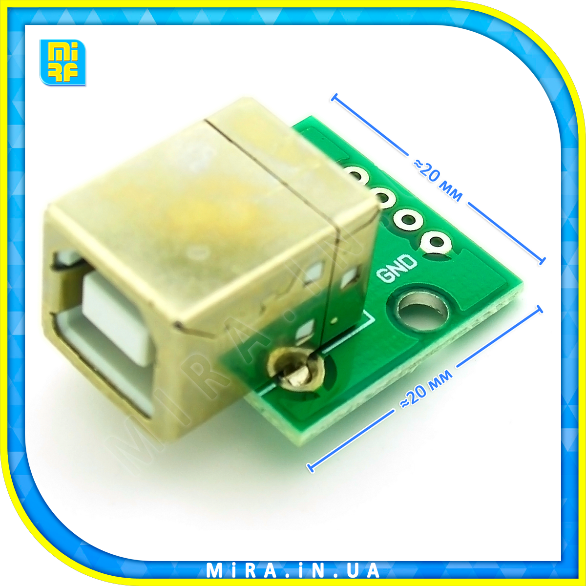 Плата Переходник с Разъемом USB Type B Мама, 4 Коннектора — Купить ...