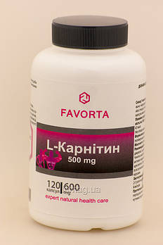FAVORTA Добавка дієтична L-Карнітин 500 мг, 120 капсул