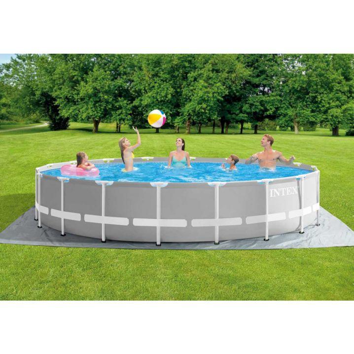 Каркасний басейн Intex 26732 Premium (549х122 см) Басейн для дому Інтенс із фільтром, драбиною та тентом
