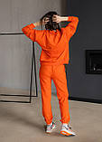 Морквяний жіночий спортивний костюм із турецької двонитки "Los Angeles", фото 5