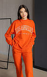 Морквяний жіночий спортивний костюм із турецької двонитки "Los Angeles", фото 3