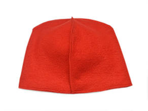 Підкладка для шапки з вушками, 46.5 см, Червона