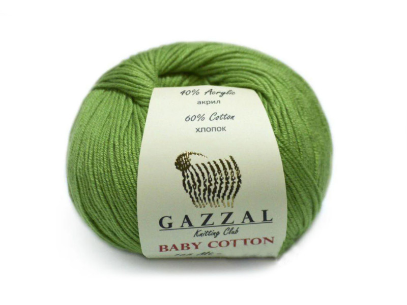 Gazzal Cotton Baby, Зелений №3448