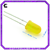 Світлодіод жовтий 5мм