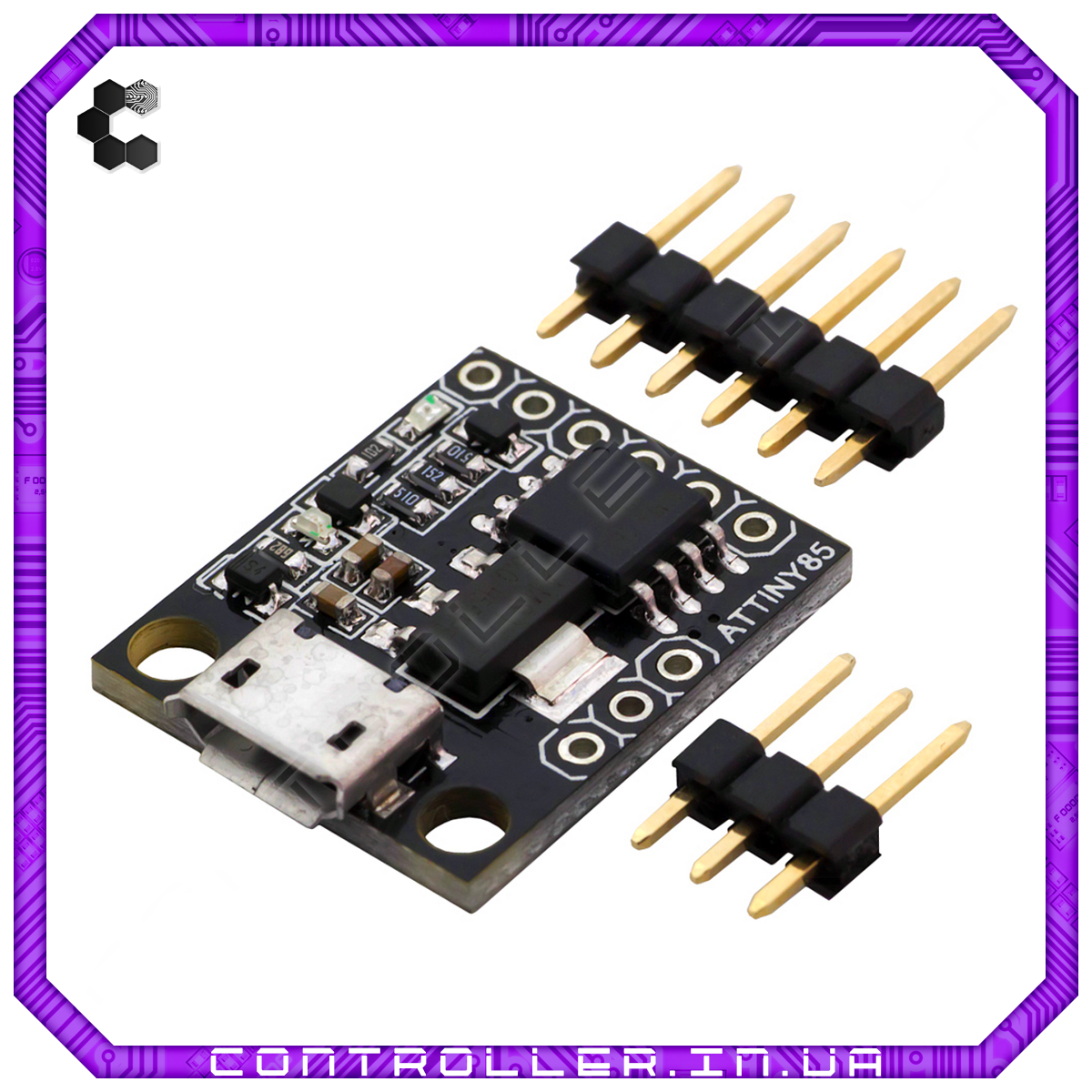 Микроконтроллер Attiny85 Micro USB RobotDyn — Купить Недорого на Bigl ...