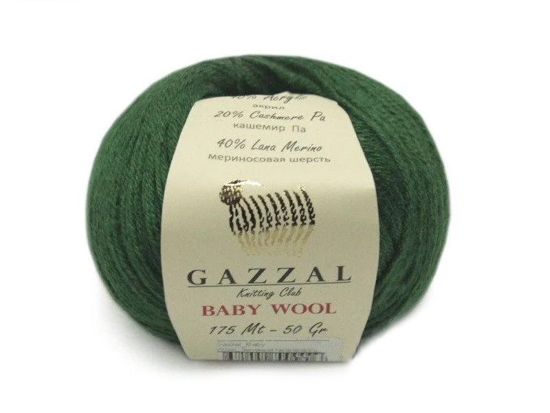 Gazzal Baby Wool, Зелений №814