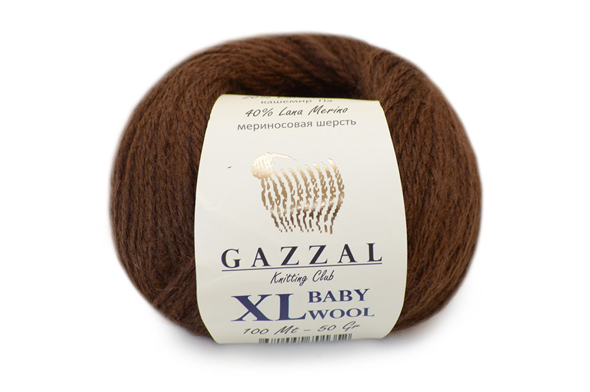 Gazzal Baby Wool XL, Каштановий №807