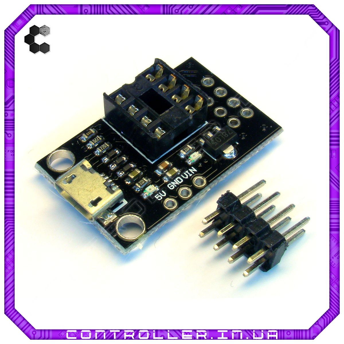 Купить Программатор ATtiny13A, ATtiny25, ATtiny45, ATtiny85 Micro Usb