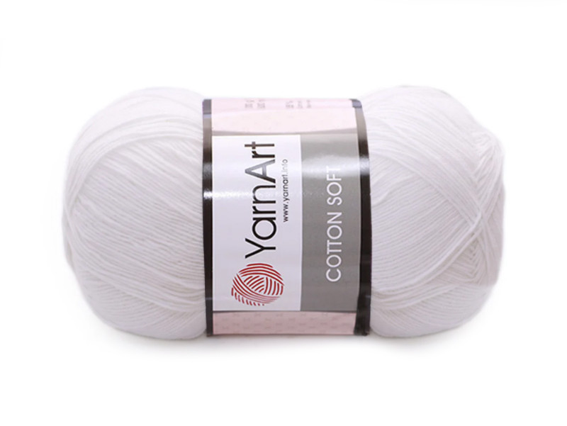 YarnArt Cotton Soft, Белый №01 - купить интернет-магазин товаров для ...