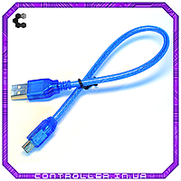 Кабель USB type A – mini USB. 29 см