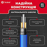 Тепла підлога Valmi Mat 8м² /1600Ват/200Вт/м² тонкий гріючий кабельний мат під плитку, фото 5
