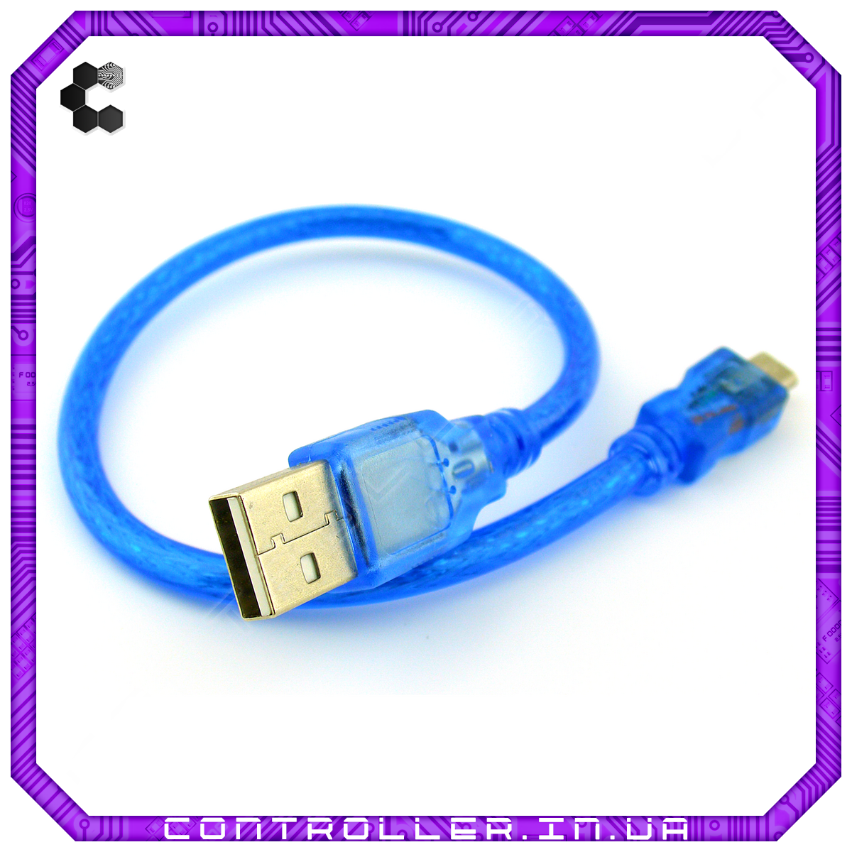 Кабель USB type A - micro USB 30см, фото 1