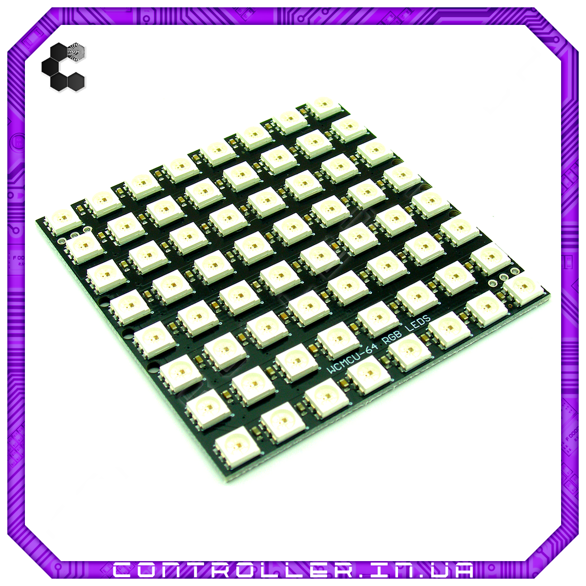 Плата розширення NeoPixel Shield WS2812 з послідовним керуванням 8x8 RGB