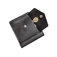 Портмоне мужское кожаное с монетницей кожаный мужской кошелек из натуральной кожи черный