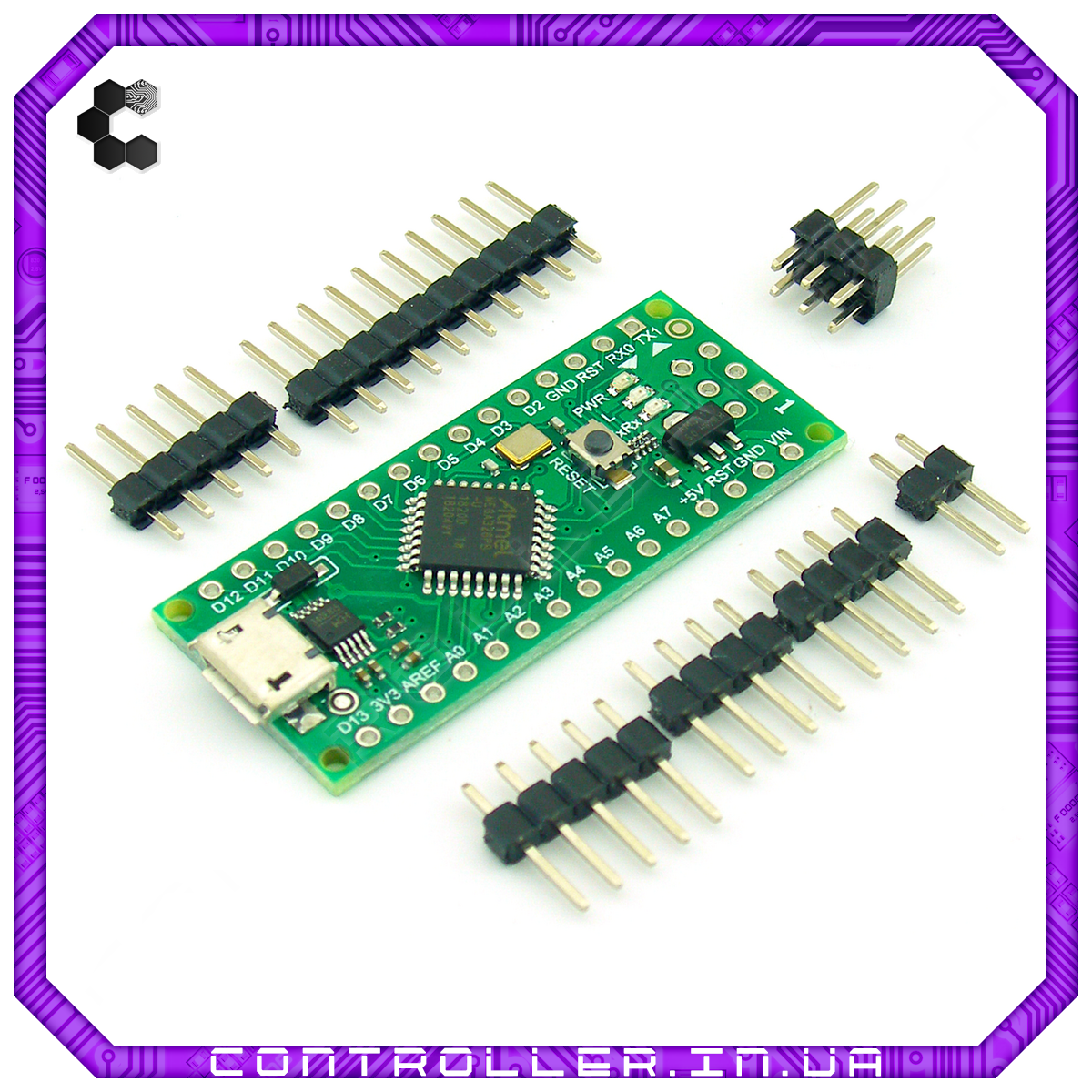 Мікроконтролер Arduino Nano 3.0 ATMega328 CH340 microUSB