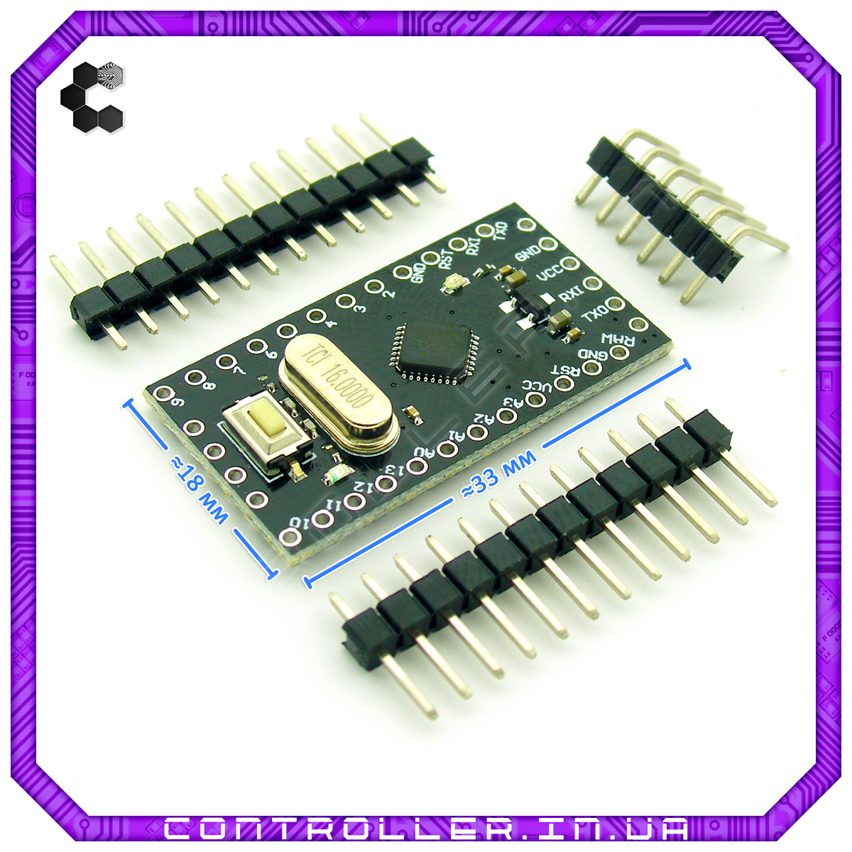 Мікроконтролер Arduino Pro Mini ATMega168 5V