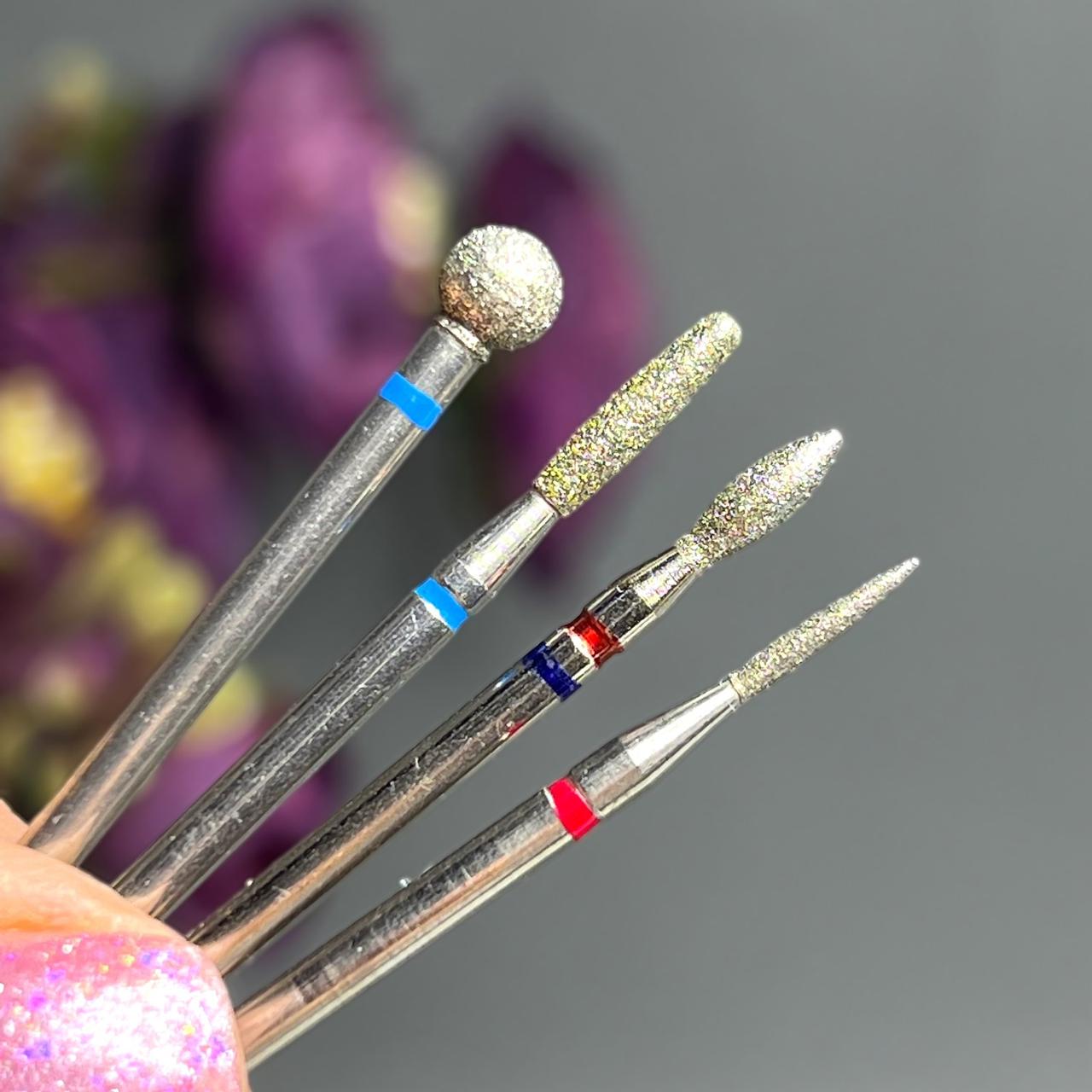 Набір алмазних фрез  для манікюрного фрезера 4 шт