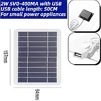USB Солнечная панель 2 Вт 5 В