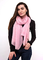 Тонкий шарф Fashion Мэри из вискозы 180*80 см горох розовый