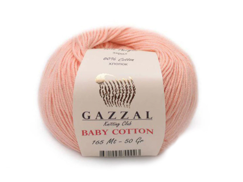 Gazzal Cotton Baby, Персик №3412