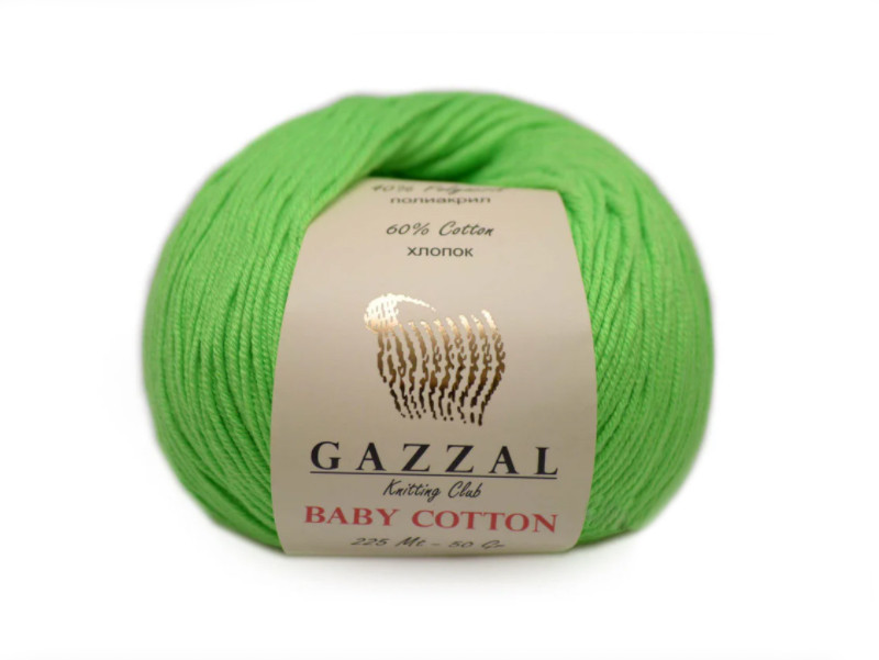 Gazzal Cotton Baby, Салатовий №3427