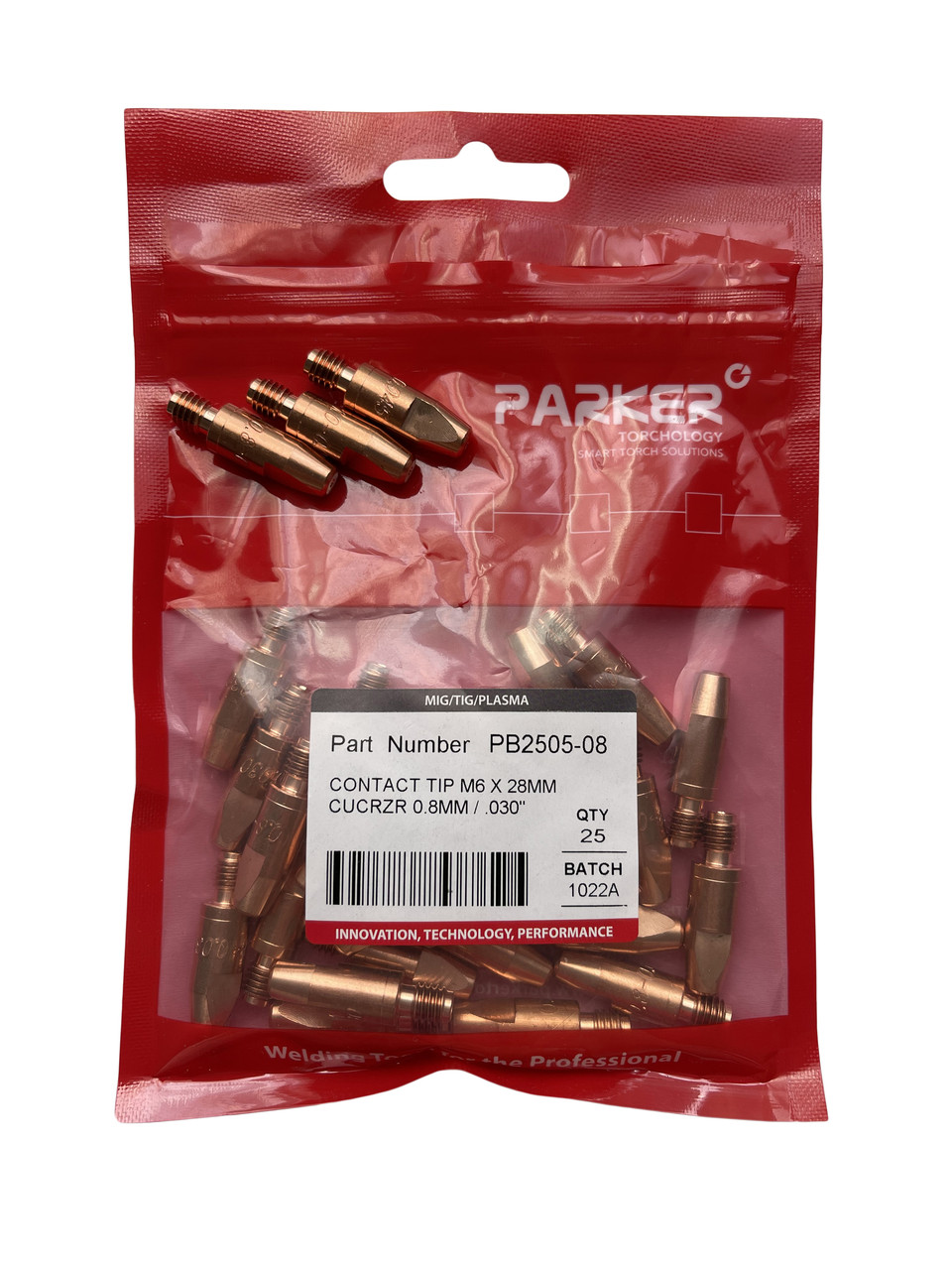 Накінечник PB2505 CuCrZr M6x28x0.8;1.0;1.2мм, PARKER