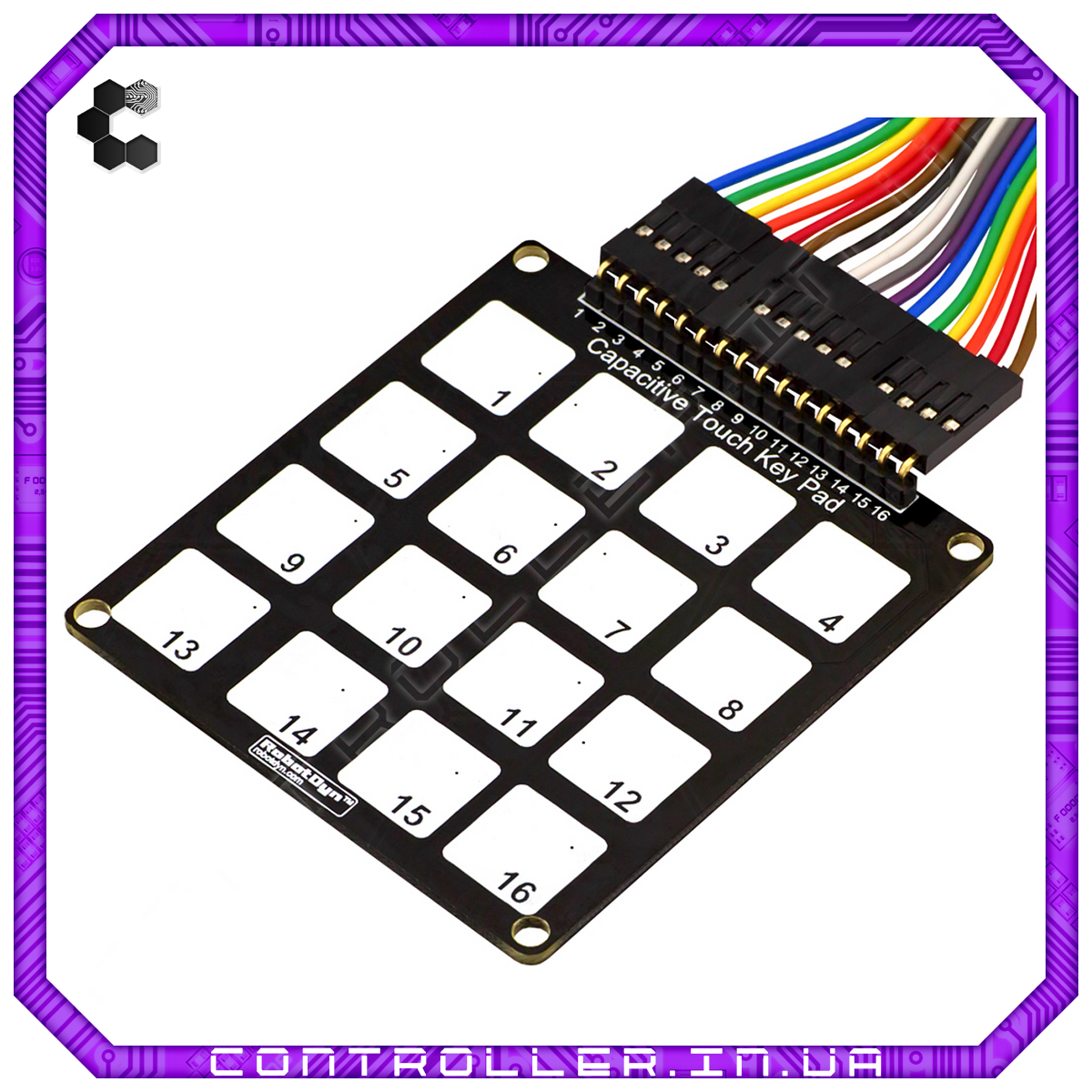 Клавіатура сенсорна ємнісна RobotDyn 16 клавіш