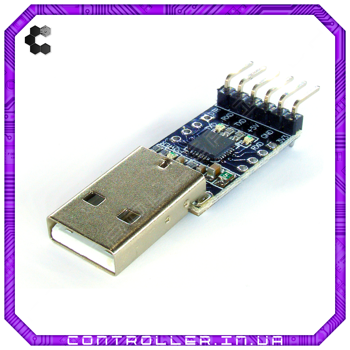 Конвертер CP2102 USB-UART USB-TTL чорний