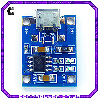Контролер заряду Li-Ion акумуляторів TP4056 із microUSB