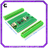 Микроконтроллер Arduino Nano 3.0 ATMega168PA Mini USB с клемником