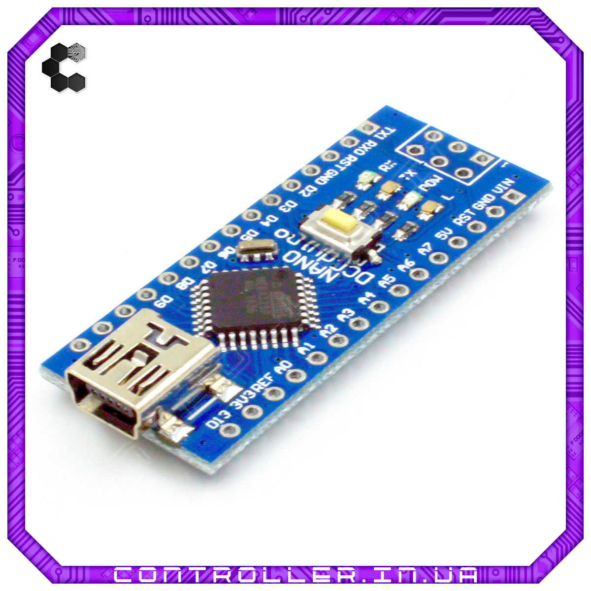Мікроконтролер Arduino Nano 3.0 ATMega328 CH340 miniUSB