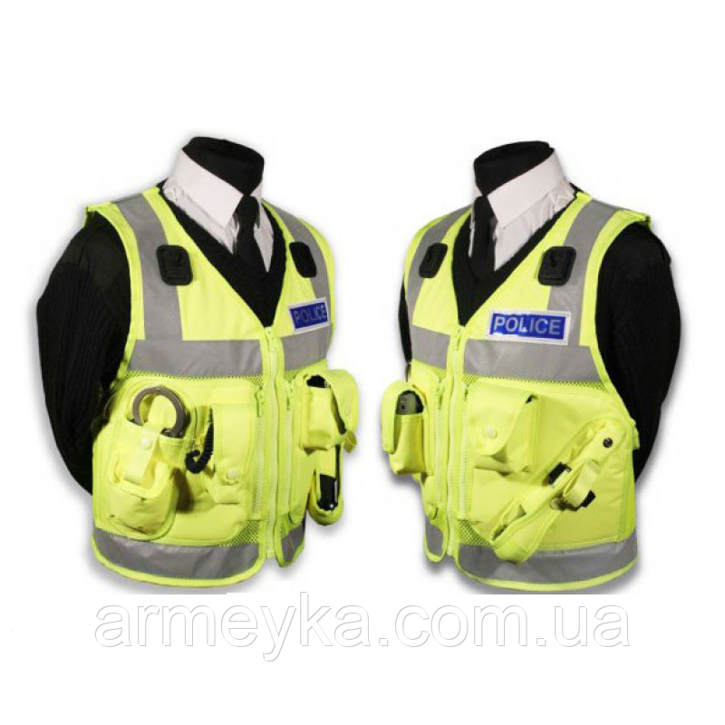 Розгрузка поліцейська (нейлонова основа) світловідбивна, салатовий нейлон, оригінал (Британія)