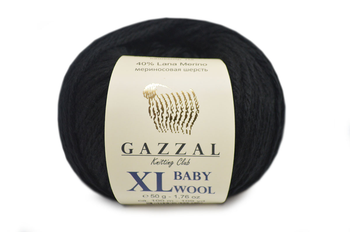 Gazzal Baby Wool XL, Чорний №803