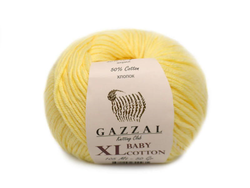 Gazzal Cotton Baby XL, Лимонний №3413