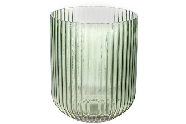 Скляна ваза Джорджія 15.5*15.5*18 см, колір зелений (420-135), фото 1