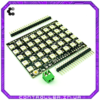 Плата розширення NeoPixel Shield WS2812 з послідовним керуванням 5x8 RGB