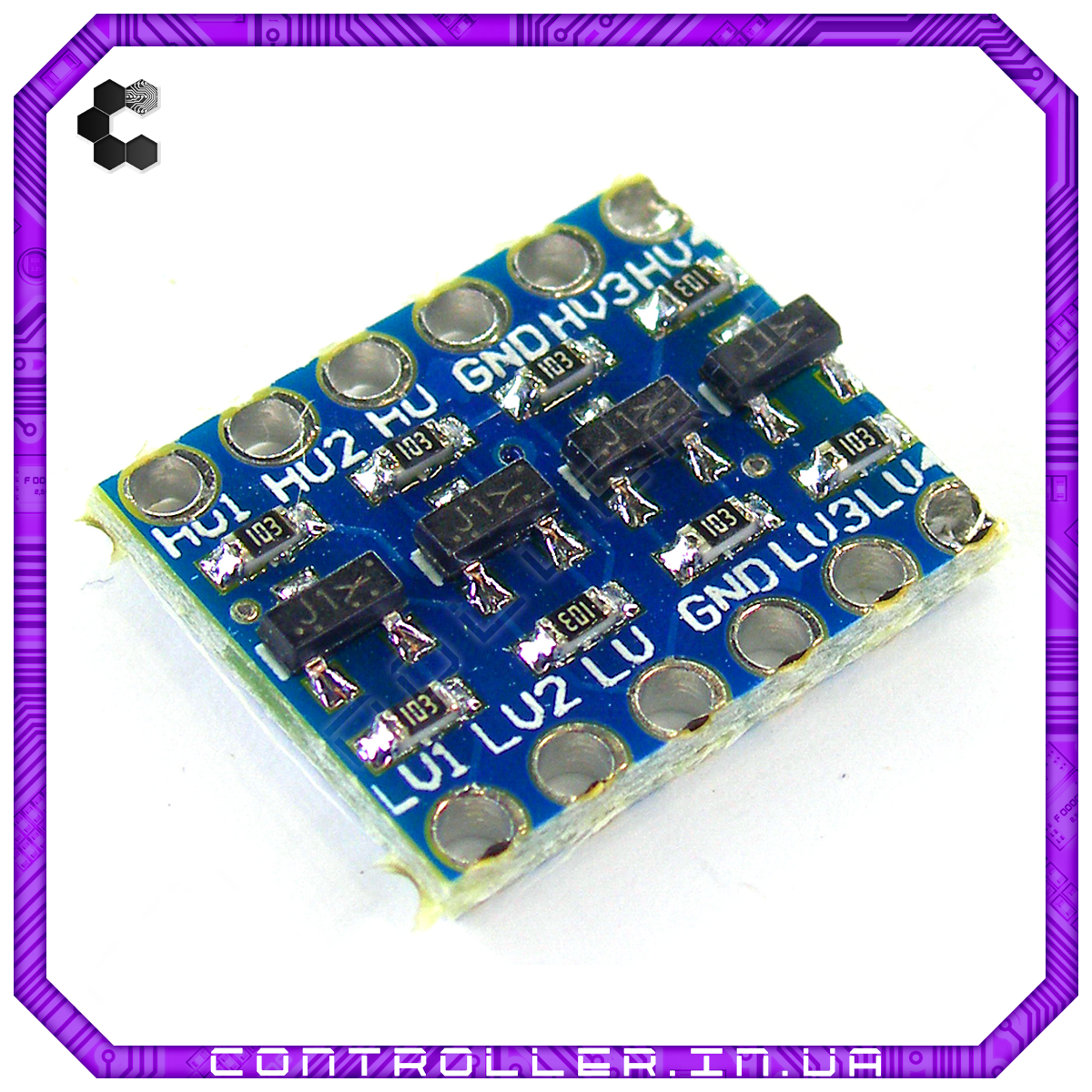 Перетворювач логічних рівнів двонаправлений 4 канали i2c SPI UART 5В