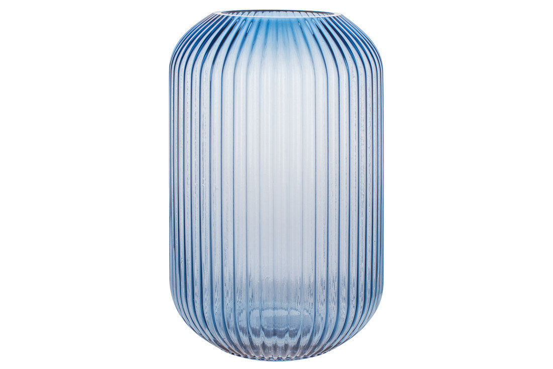 Скляна ваза Етері 18*18*28 см, колір блакитний (420-139)