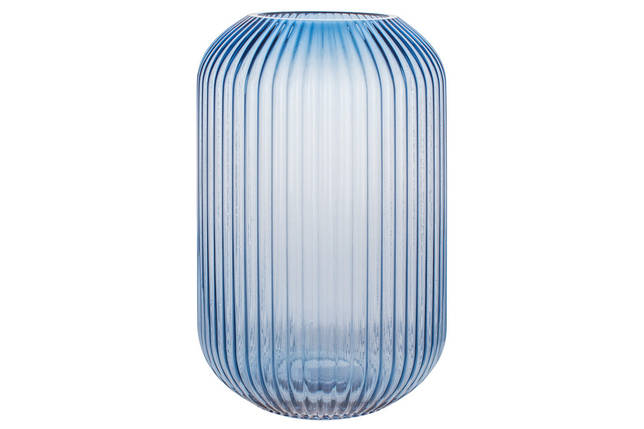 Скляна ваза Етері 18*18*28 см, колір блакитний (420-139), фото 1