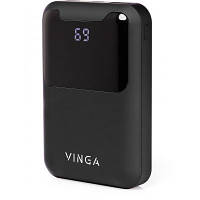 Батарея универсальная Vinga 10000 mAh Display soft touch black (BTPB0310LEDROBK) - Вища Якість та Гарантія!