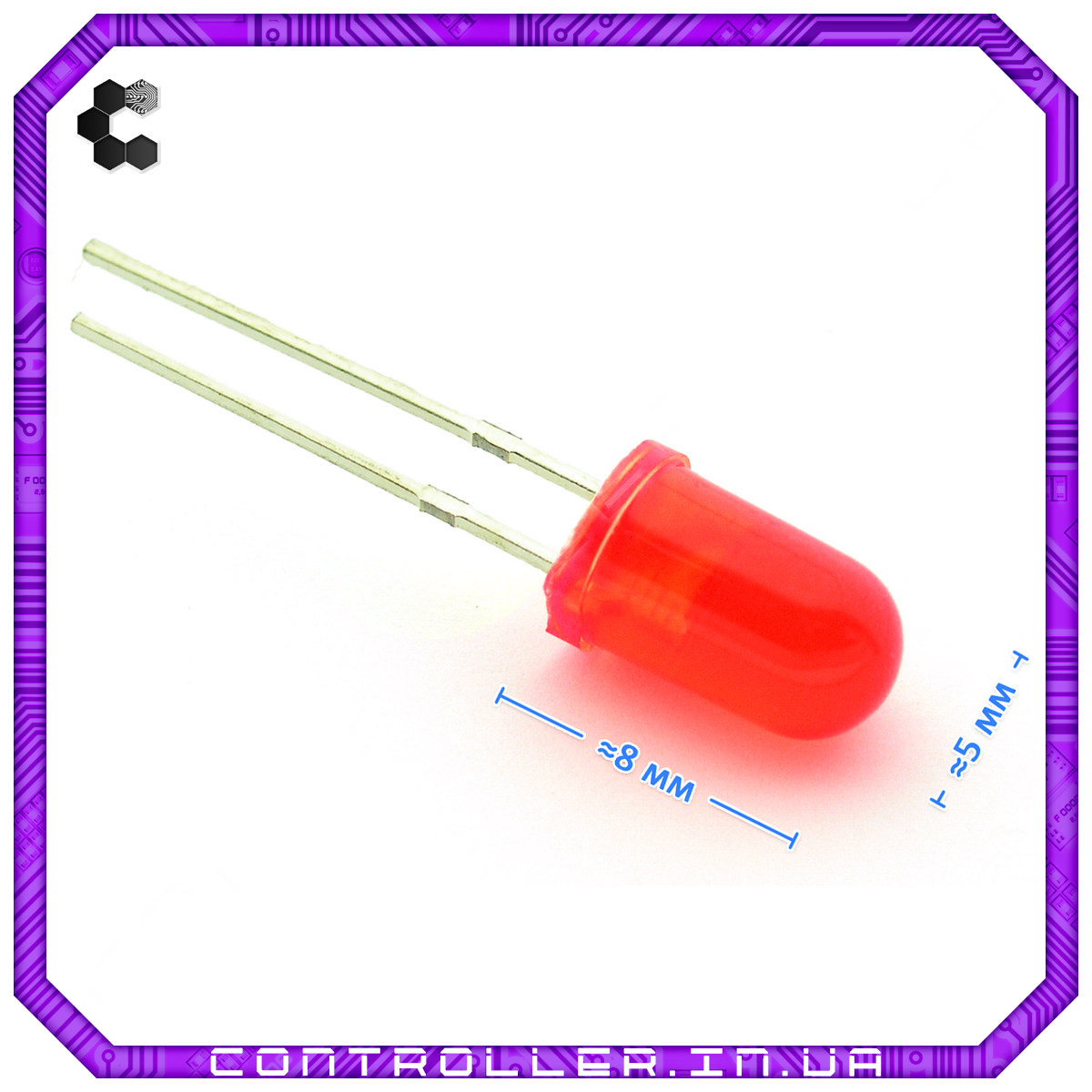 Світлодіод червоний 5мм, фото 1