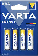 Батарейка Varta Energy Alkaline LR03 (AАА), щелочная, 1шт