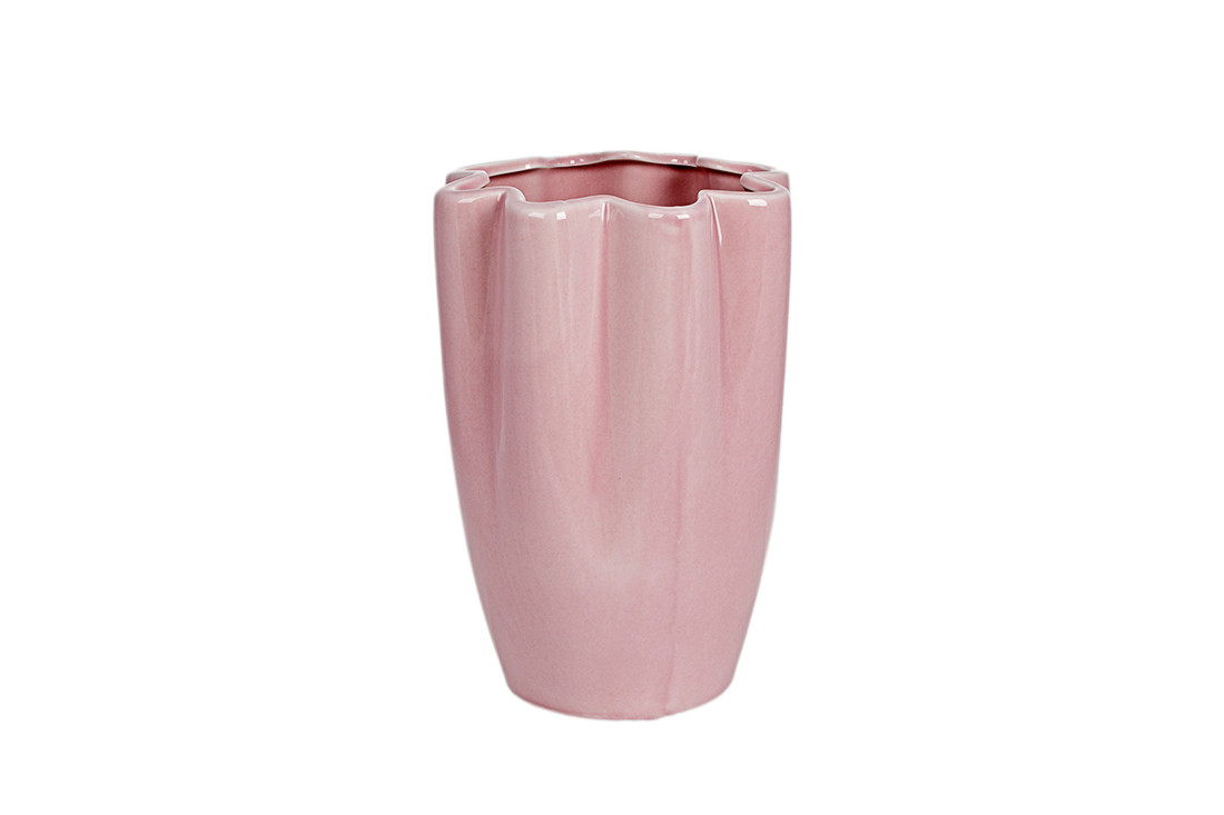 Ваза керамічна Квітка 11.5*11.5*16.6 см, колір рожевий (727-515)