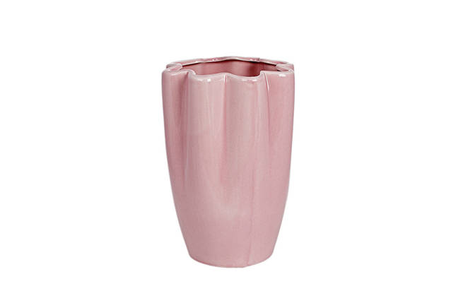 Ваза керамічна Квітка 11.5*11.5*16.6 см, колір рожевий (727-515), фото 1