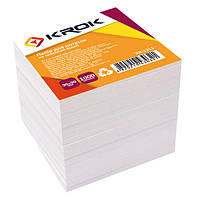Блок бумаги для заметок белый 90х90 1000 листов неклееный Krok KR-1311