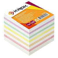 Блок паперу для нотаток кольоровий 90х90 1000арк неклеєний Krok KR-2311