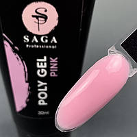 Полигель Saga Professional Pink, 30 мл (банка)