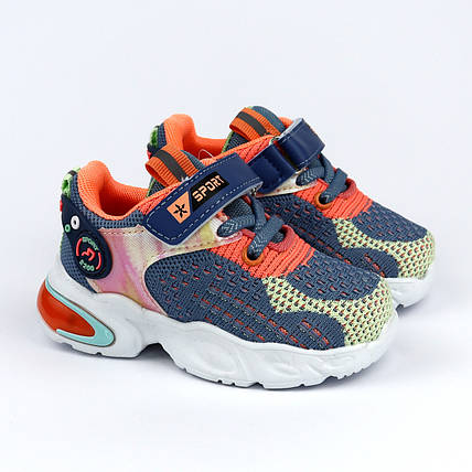 9948M Сірі кросівки для дівчинки з білою підошвою на липучці тм Том.м, фото 1