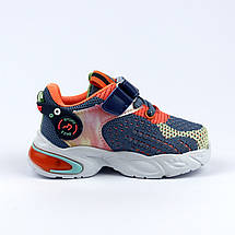 9948M Сірі кросівки для дівчинки з білою підошвою на липучці тм Том.м, фото 4