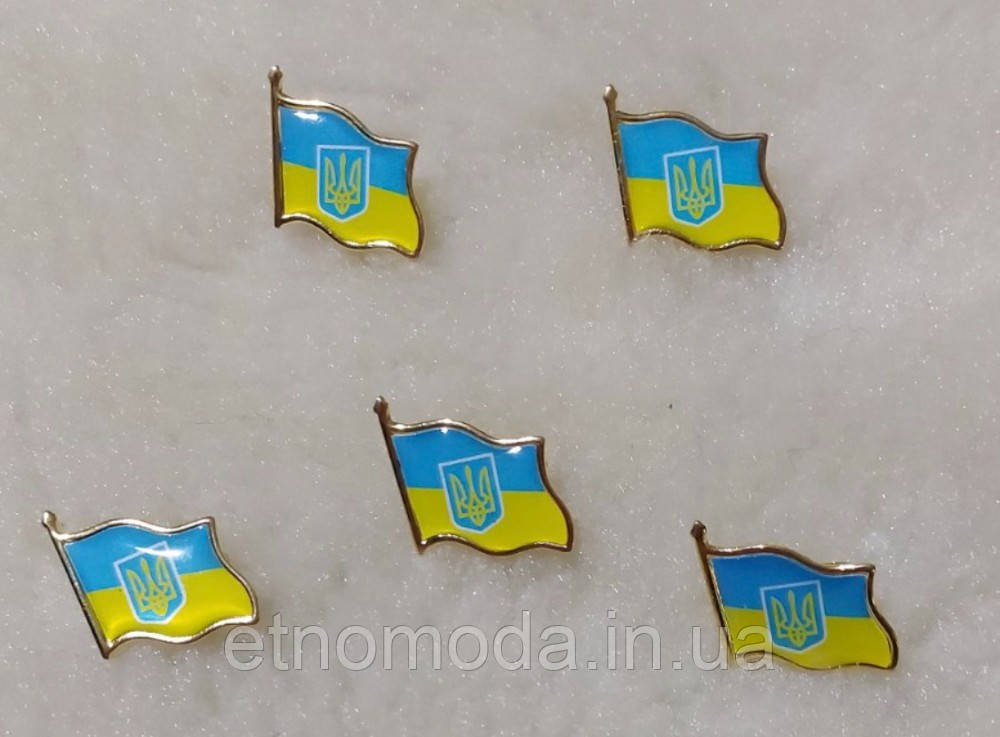 Значок прапор України 20 мм*14 мм